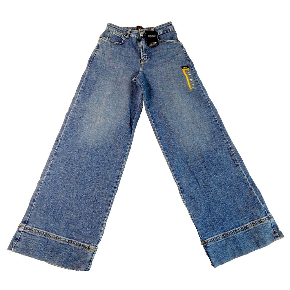 Lee Jeans Womens Wide Leg Trouser High Rise Legendary NWT 4 Short